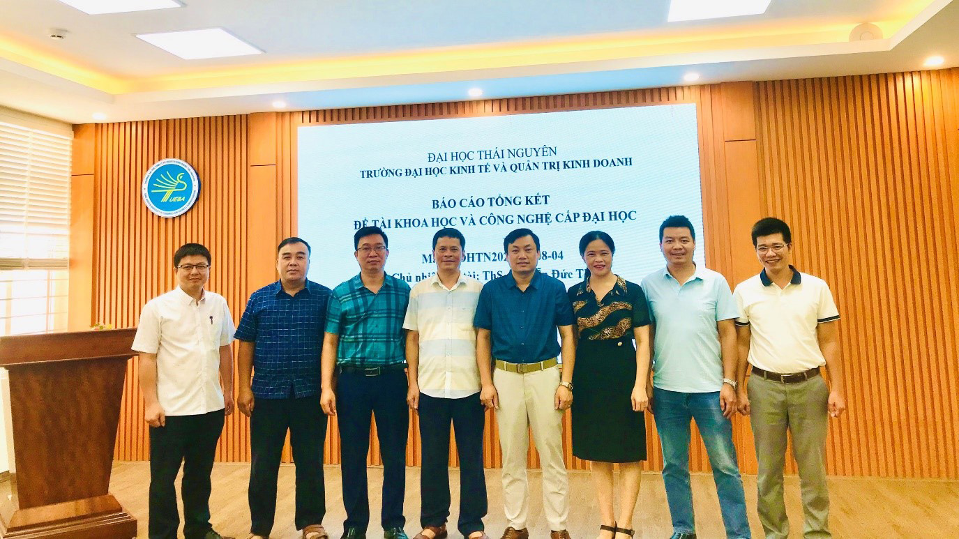 Kết quả nghiệm thu cấp Vuaboss hoat dong đề tài KH&CN cấp Vuaboss hoat dong Thái Nguyên năm 2020 của Chủ nhiệm đề tài ThS. Nguyễn Đức Thu